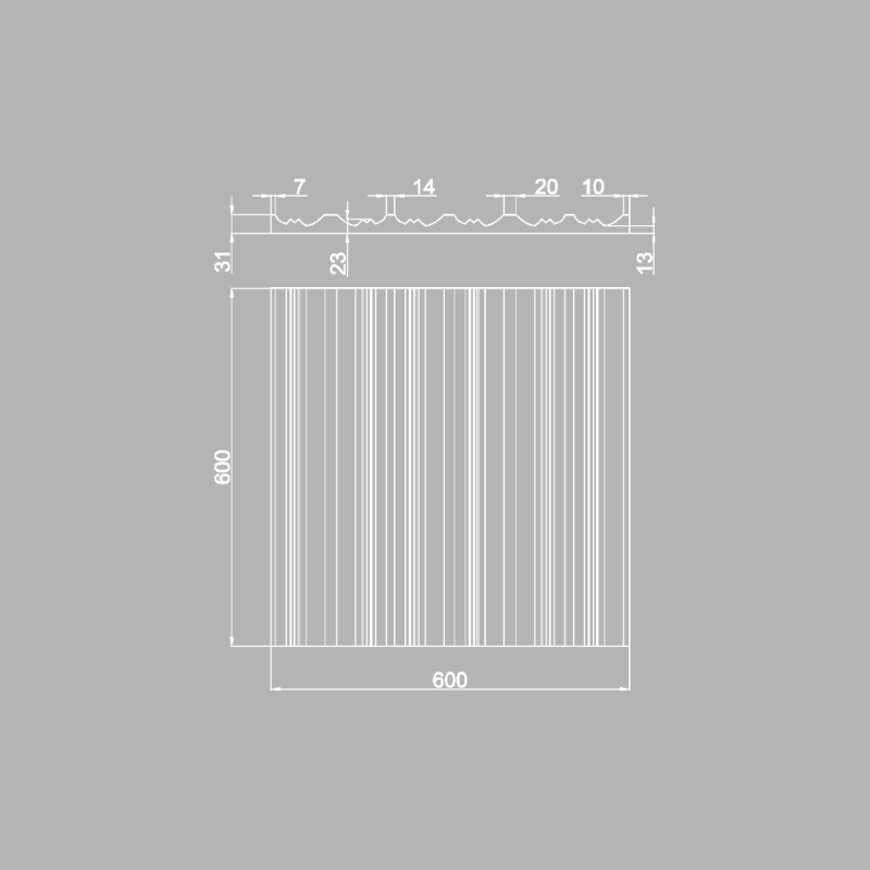 3D Дизайнерская панель из гипса PALMETTE-3  600*600мм, 0,36м2